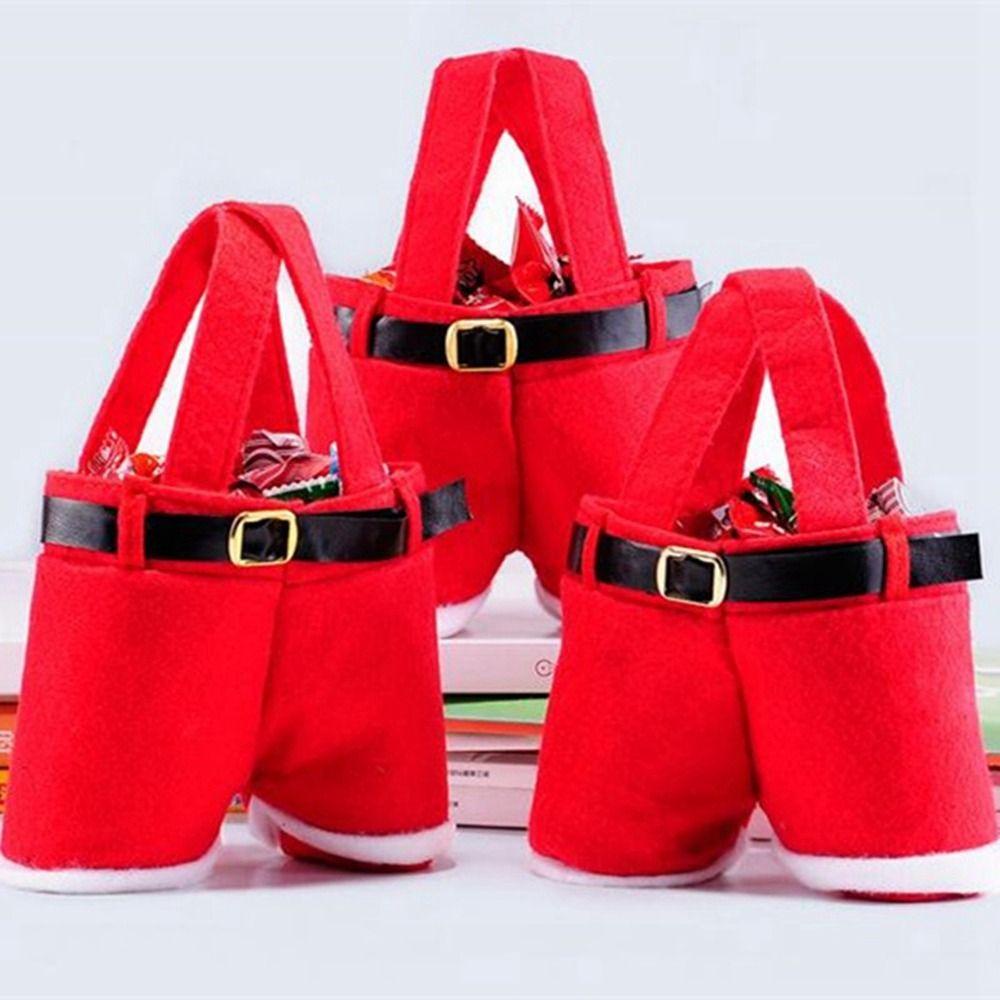 1 Túi Đựng Chai Rượu Hình Chiếc Tất Giáng Sinh Dễ Thương Giá Đỡ