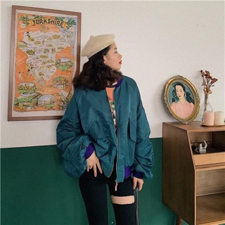 Áo bomber xanh [ order ]