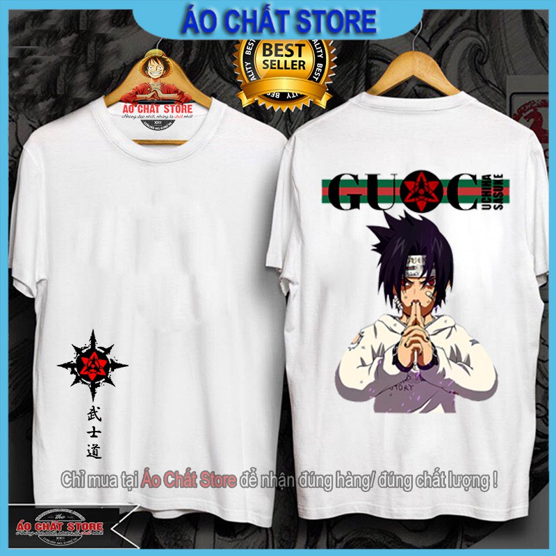 BST Áo thun Sasuke Naruto siêu đẹp | Áo Naruto Uchiha Sasuke chất NT12 | Áo Chất Store