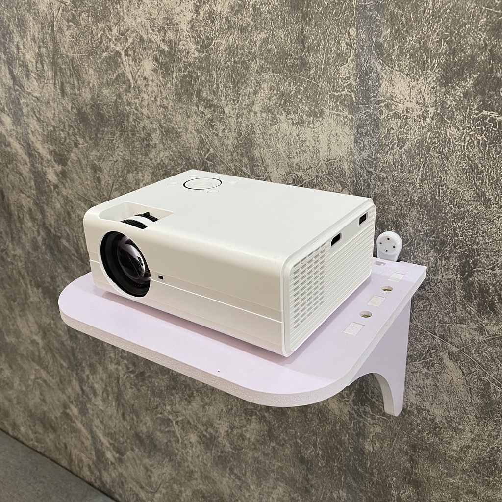 Giá Đỡ Kệ Treo Tường Đặt Máy Chiếu Điện Thoại Wiffi Đồ Trang Trí  Chất Liệu Gỗ Cao Cấp Màu Trắng - A32
