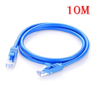 Freeship 99k tq_cáp mạng đúc sẵn, bấm sẵn cat6 10m ugreen 11205 tốc độ gigabit, cáp tròn màu xanh