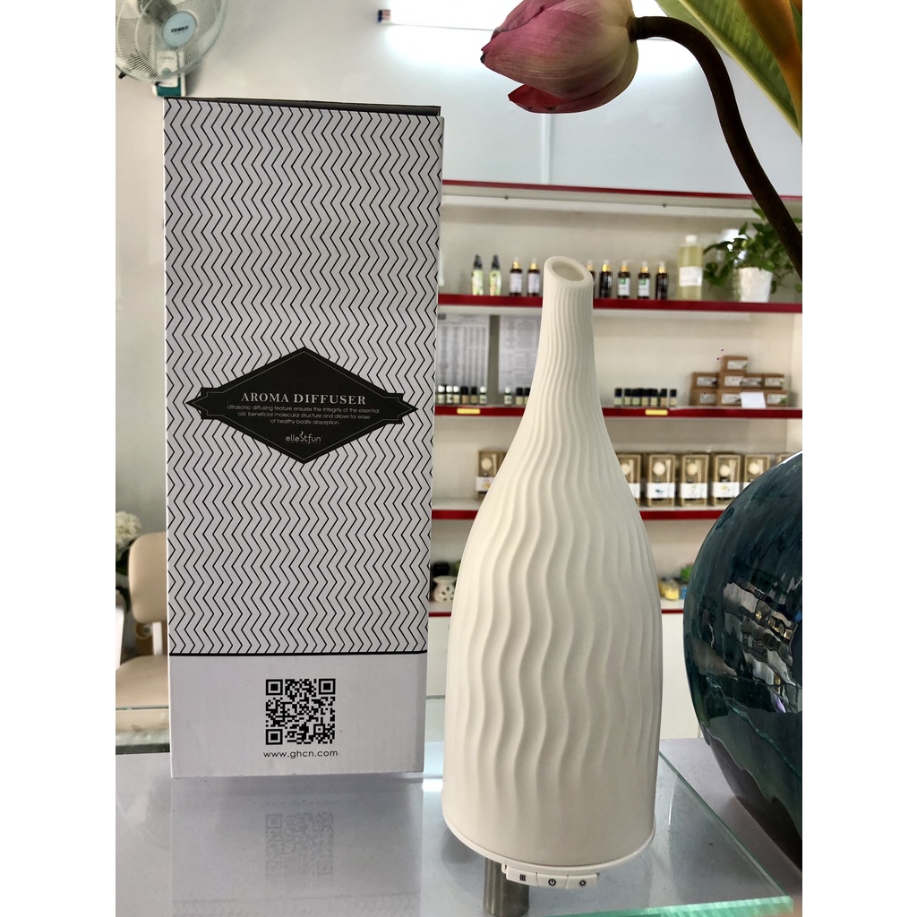 Máy Khuếch Tán Tinh Dầu Gốm Tháp Babylon MKT09 Ellestfun chính hãng