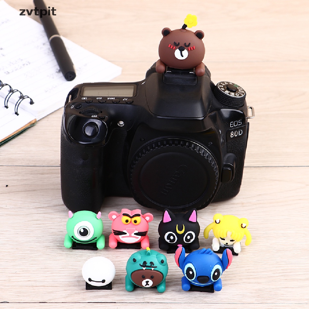 Vỏ Bọc Đèn Pin Máy Ảnh Hotshoe Stitch/Mặt Trăng/Teddyboear DSF 3D Hình Hoạt Hình