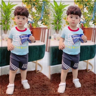 (Xả kho) Combo 3 Bộ thun cotton bé trai size nhí (8-18kg)