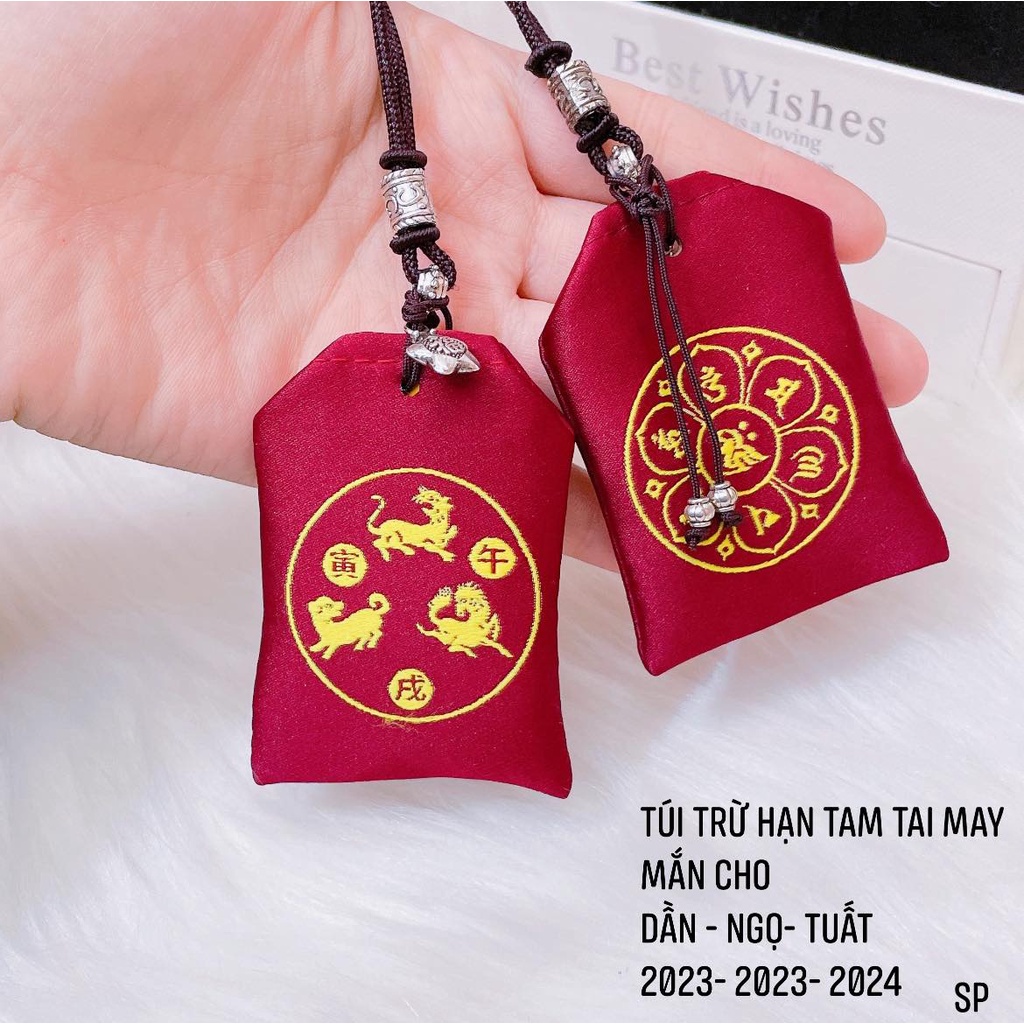 Túi giải hạn tam tai 12 con giáp may mắn bình an