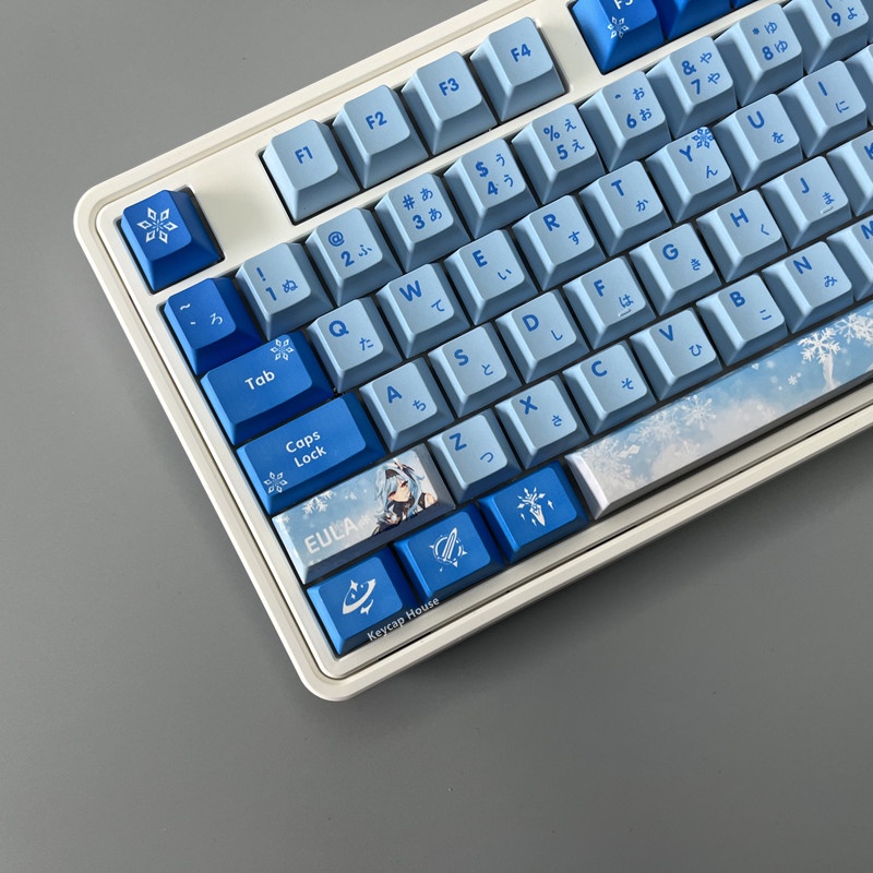 Eula theme keycap Cherry Profile PBT Dye thăng hoa bàn phím cơ học keycap Genshin Impact keycap 128 phím