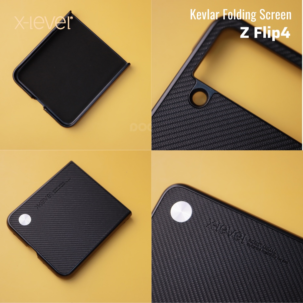Ốp lưng Samsung Z Flip4 - X-Level Kevlar Folding Screen