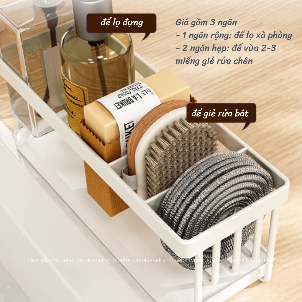 Kệ Đa Năng Để Giẻ Rửa Chén Bát Nhà Bếp Cỡ Lớn 25cm BlueBell