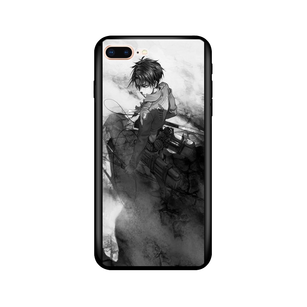 Ốp Điện Thoại Tpu Dẻo Màu Đen In Hình Hoạt Hình Attack on Titan Cho Apple Iphone 5s 5 S SE 2020 2016 6s 6 S 7 8 Plus