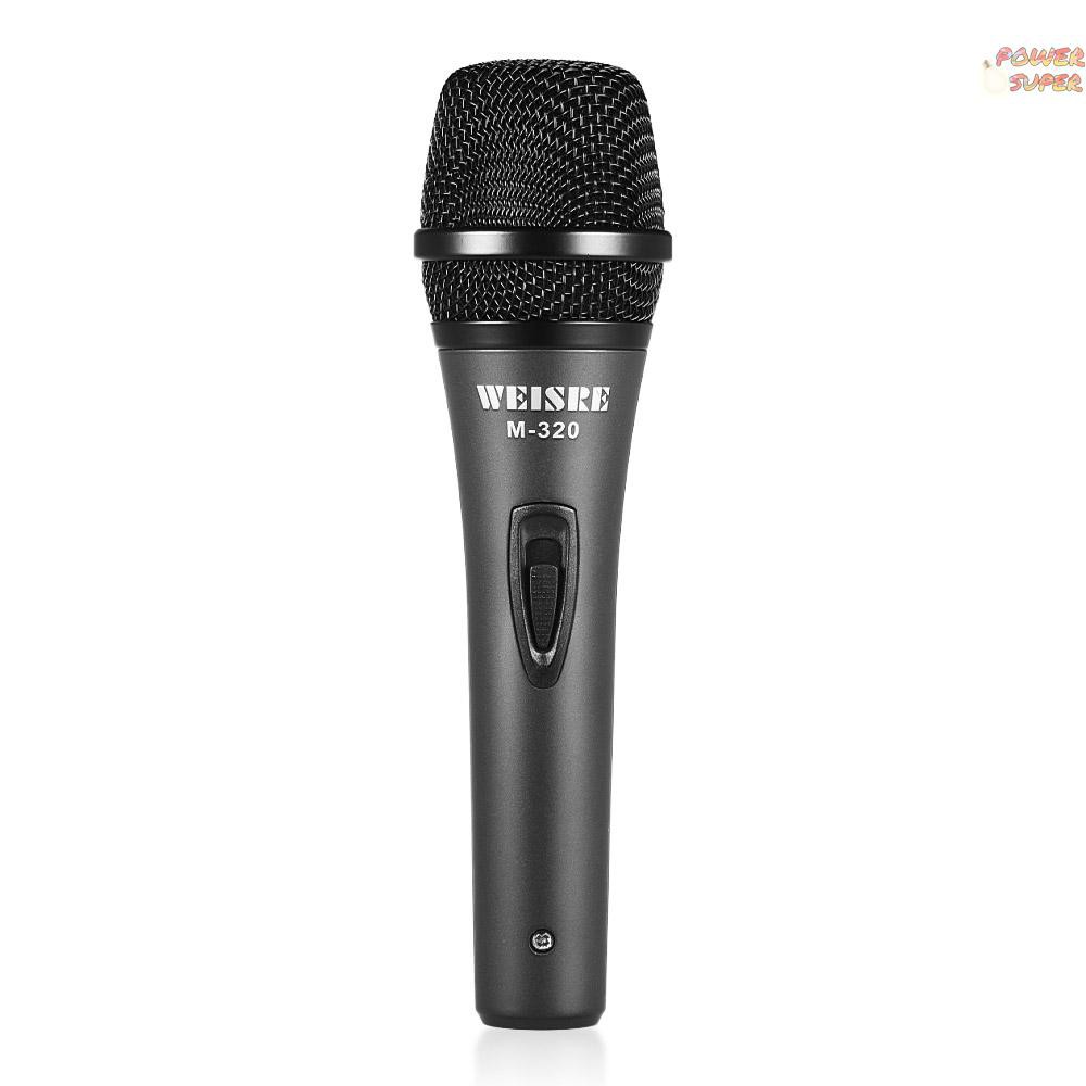 PSUPER Professional Dynamic Moving-coil Vocal Handheld Microphone Cardioid with 16ft XLR-to-1/4" Detachable Cable for Karaoke Stage Home Studio Recording