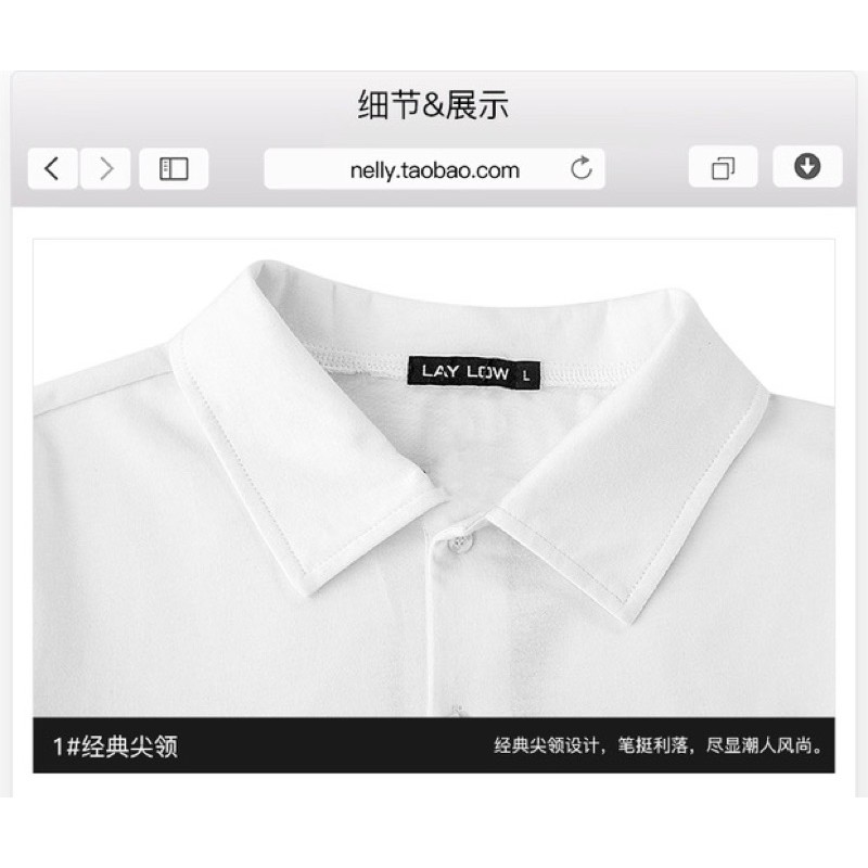 Áo polo dài tay nelly dáng unisex form rộng 2T