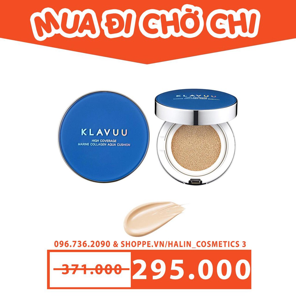 Phấn nước Cushion màu 21💖FREESHIP💖phấn nước cushion Klavuu xanh dùng cho da thường , da khô HALINA5646