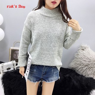 Áo len cao cổ form rộng