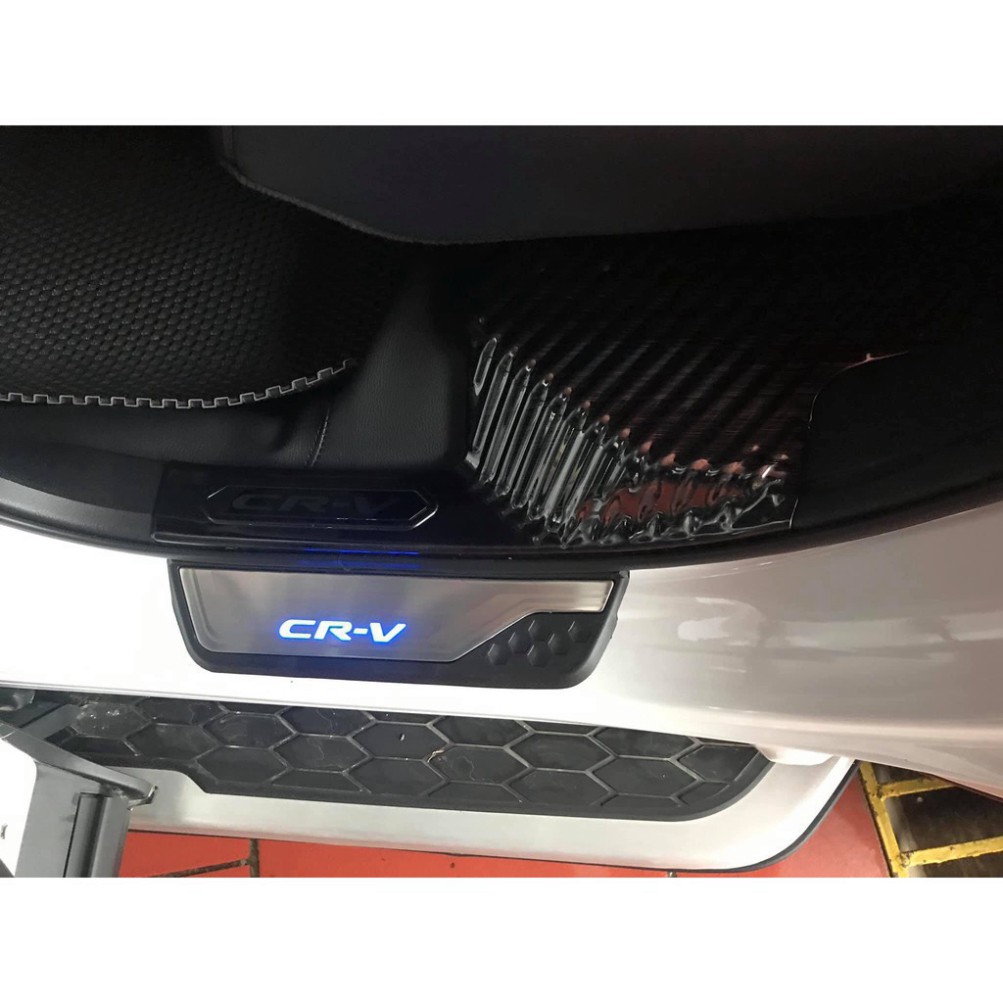 Ốp Bậc Chân Ngoài Xe Honda CRV 2018-2021 loại Có Đèn Led giắc zin theo xe