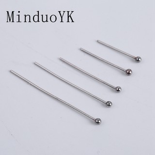 Bộ 100 ghim đầu bi bằng thép không gỉ màu bạc sáng chuyên dụng làm trang sức diy