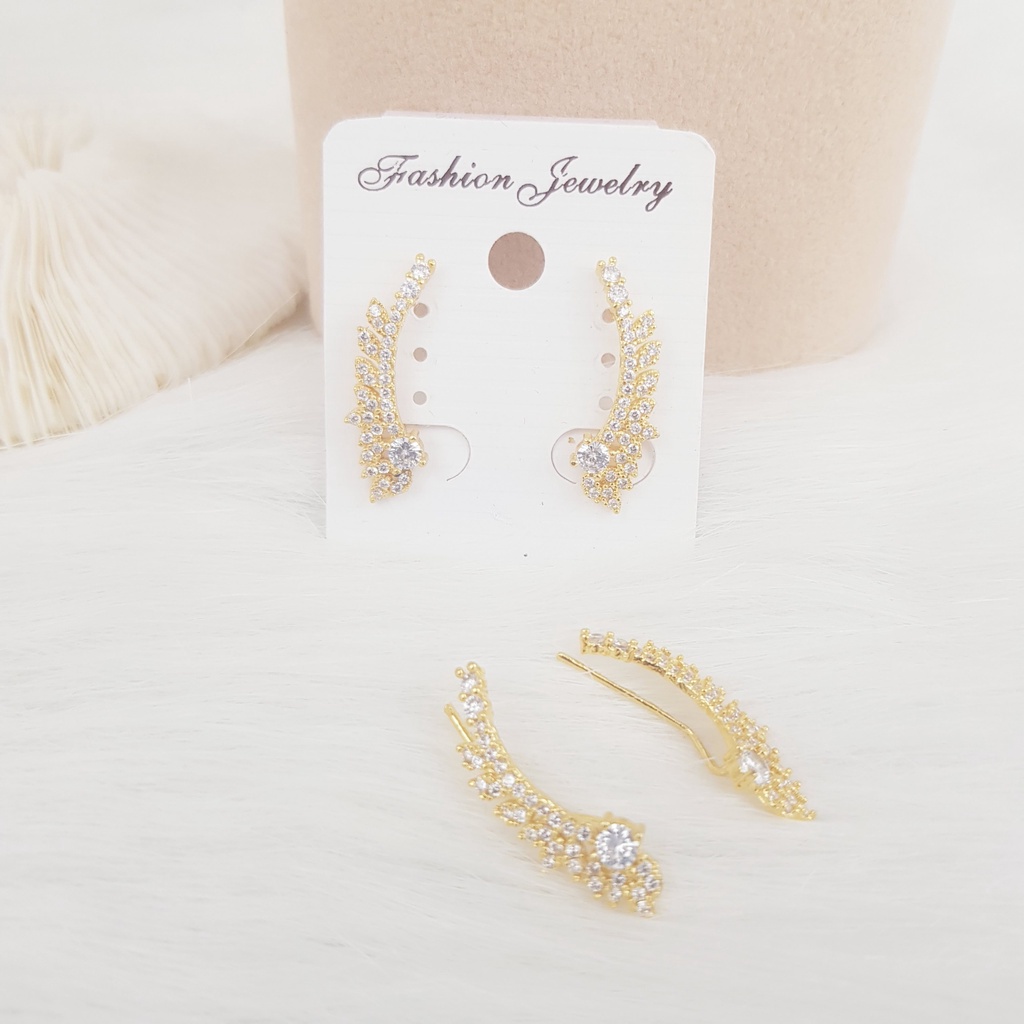 Đôi Bông Tai Nữ Hình X Nhỏ Đính Đá Khuyên Tai Tròn Đẹp Xinh B30VHT22