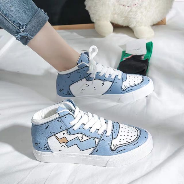 [CÓ SẴN] Giày cao cổ nữ thể thao mã 1060 nâng đế cao 3cm da thoáng chân đi học đi chơi buộc dây phong cách cá tính đẹp | BigBuy360 - bigbuy360.vn