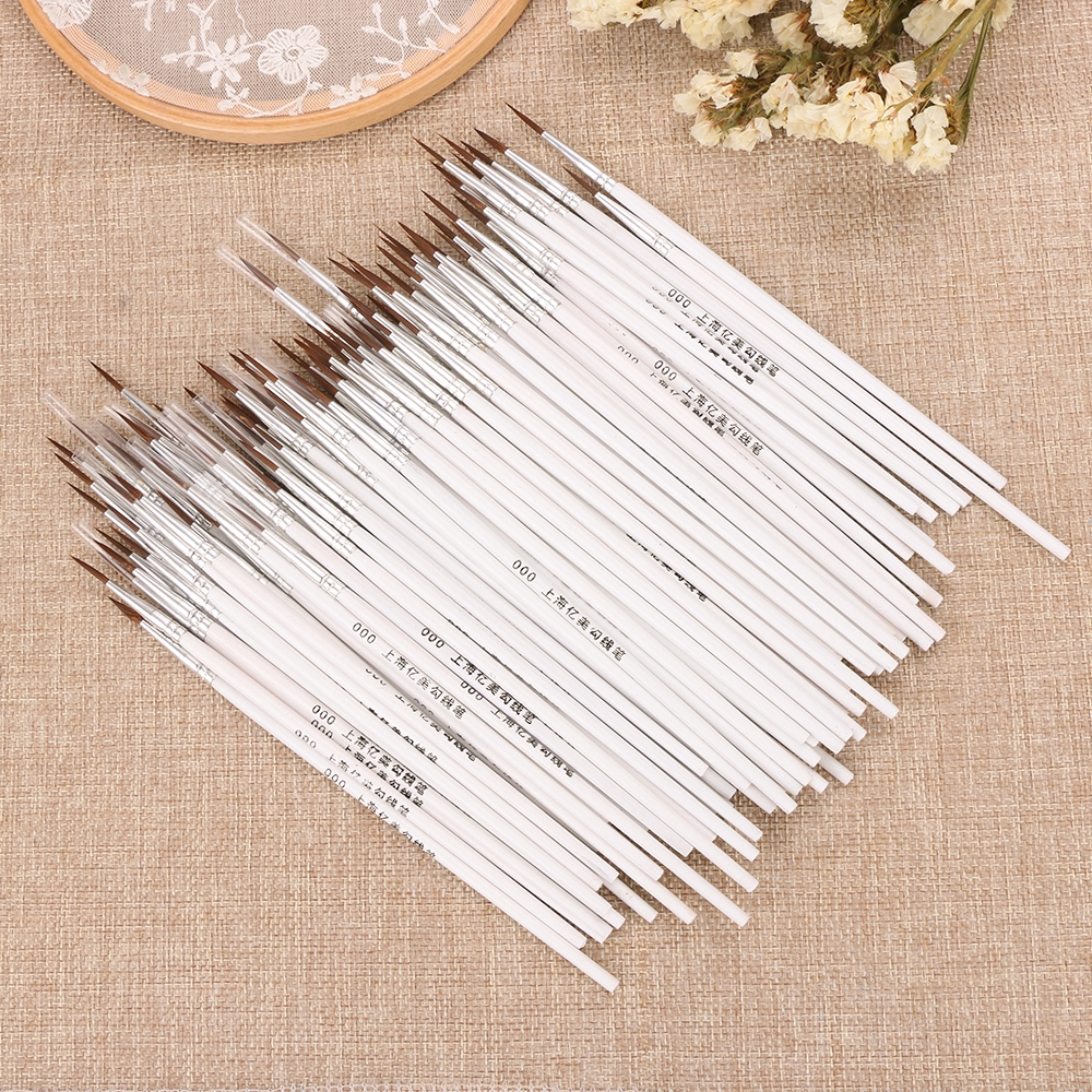 CONOPERY Bộ 10 cây cọ vẽ nét mảnh bằng nylon &amp; acrylic