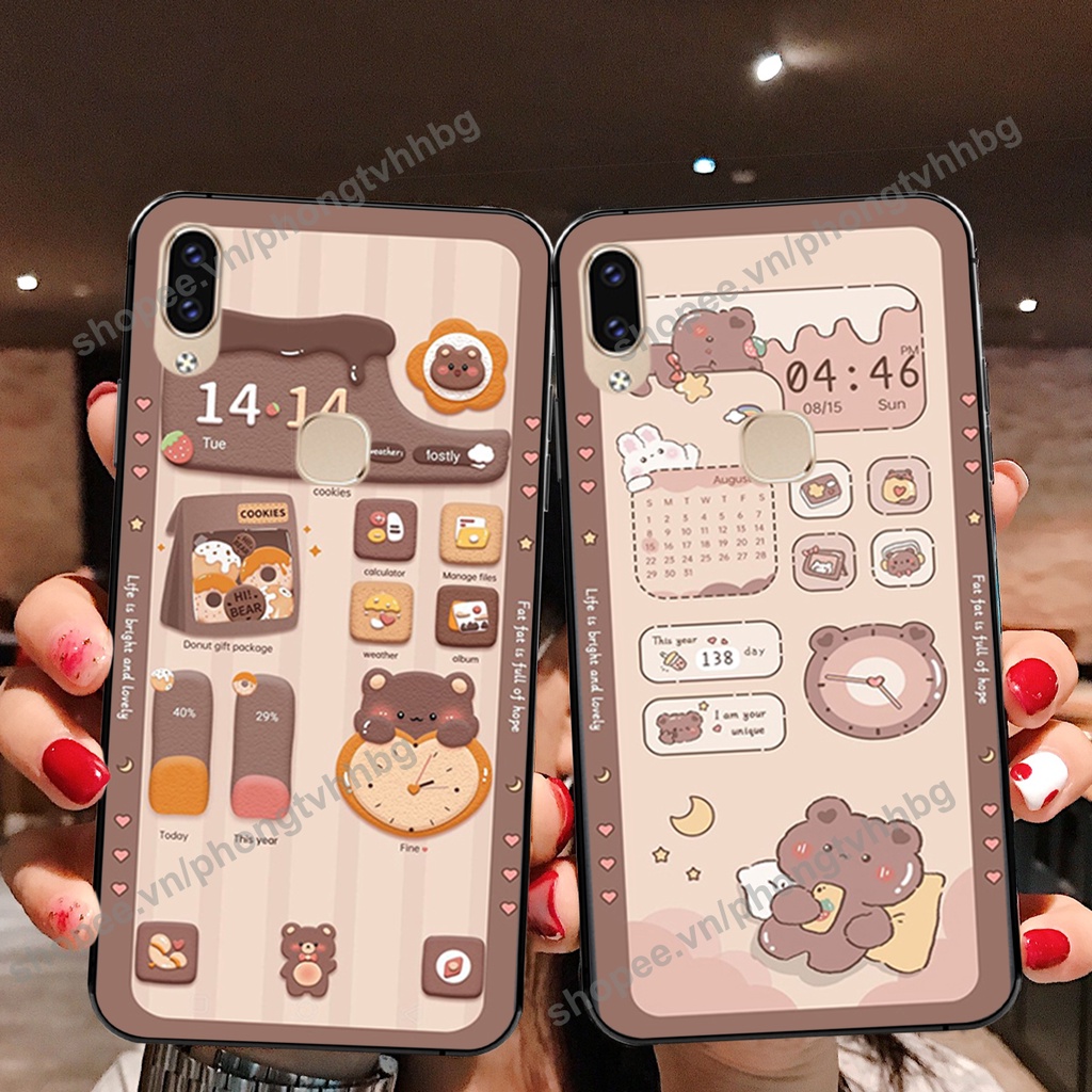 Ốp lưng Vivo V9 / V9 Youth gấu,thỏ trắng , đồng hồ dễ thương cute cực đẹp