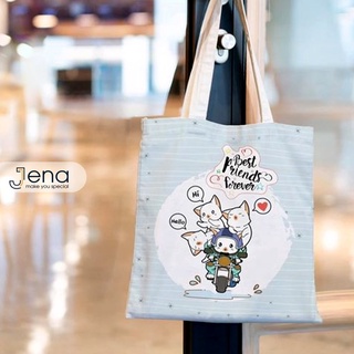 Túi vải mẫu best friend - Có khoá kéo [ Ảnh thật]