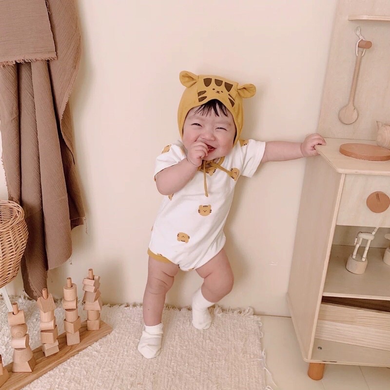 Sét bộ body mèo + mũ cho bé