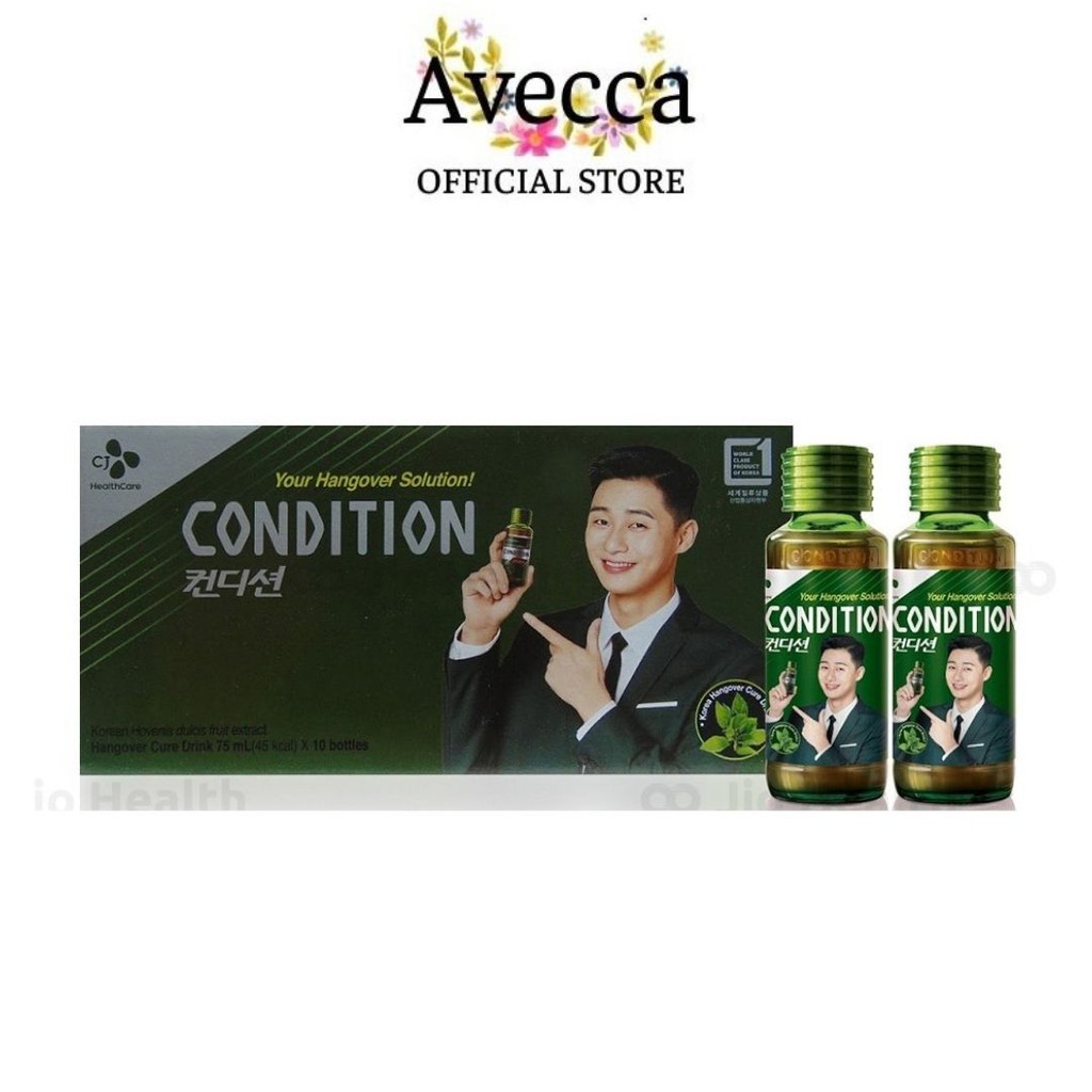 Combo Hộp 10 Chai Nước Giải Rượu,Mát Gan,Giải Độc Gan,Bảo Vệ Gan Condition 75ml