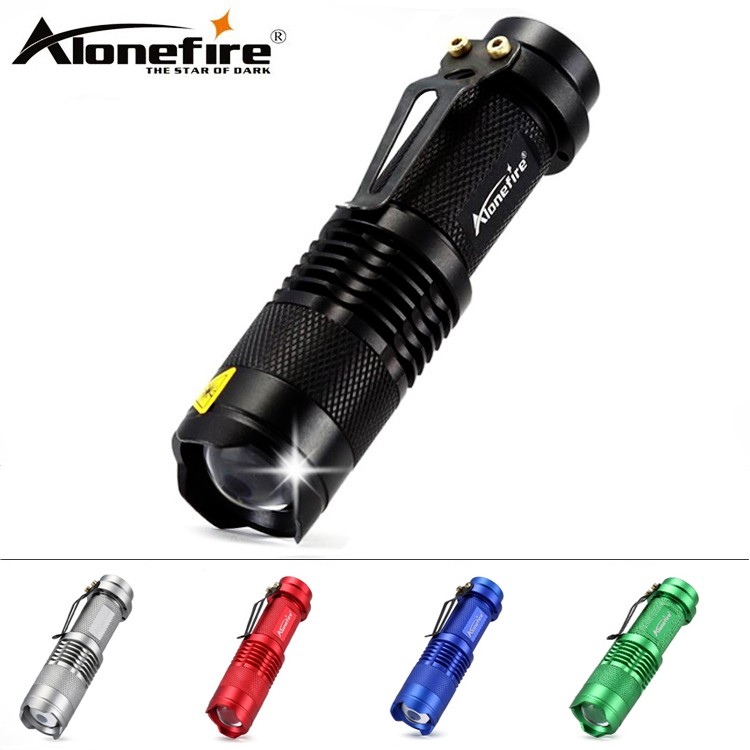 Đèn pin LED SK68 Q5 XPE Mini có thể điều chỉnh phóng to tiêu điểm