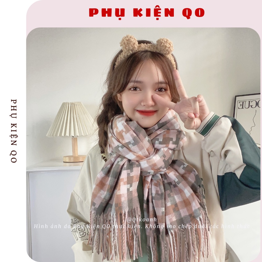 Khăn choàng cổ nữ Phụ Kiện QO Khăn quàng cổ phong cách Hàn Quốc K16