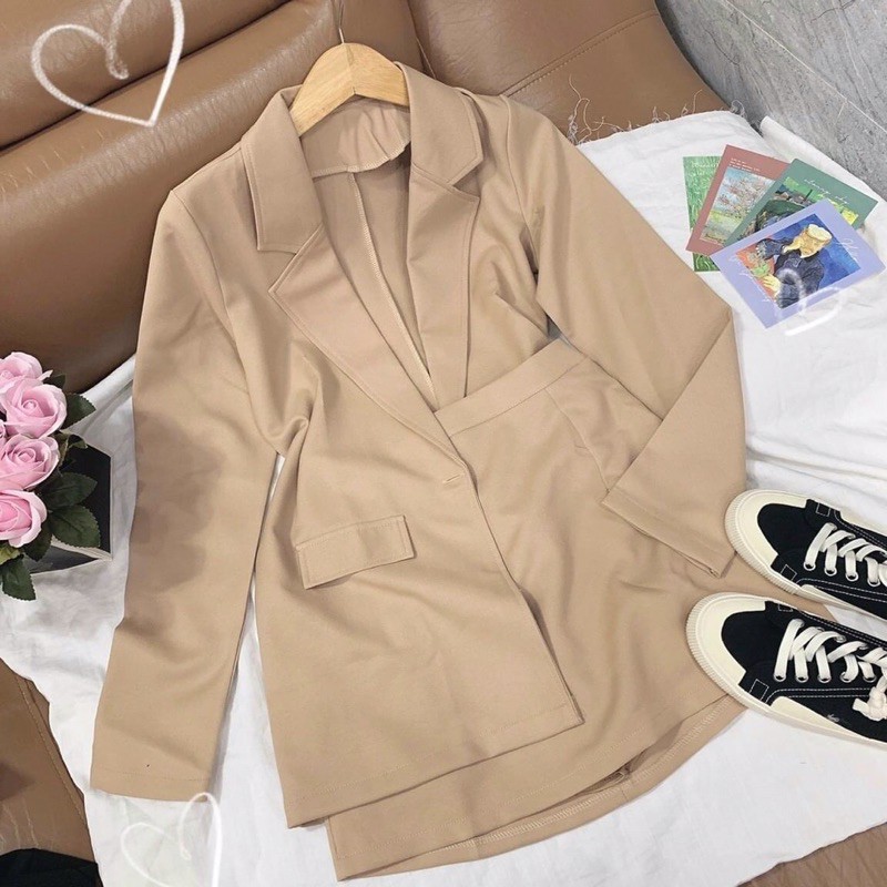 SET ÁO BLAZE,CHÂN VÁY NGẮN SIÊU XINH__XẢ KHO THANH LÝ GIÁ RẺ __ÁO VEST NỮ KÈM CHÂN VÁY CHỮ A PHONG CÁCH HÀN QUỐC | BigBuy360 - bigbuy360.vn