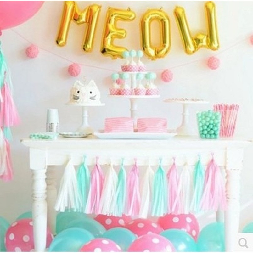 Set 5 Phụ Kiện Tua Rua Giấy Tự Trang Trí Tiệc Cưới
