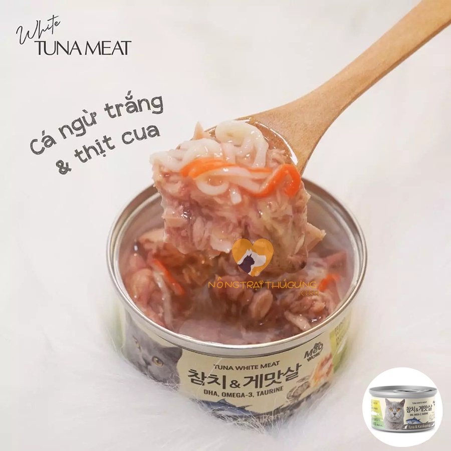 Pate Cho Mèo MeoWow Hàn Quốc Lon 80gr - ĐỦ 6 VỊ - Pate mèo mọi lứa tuổi