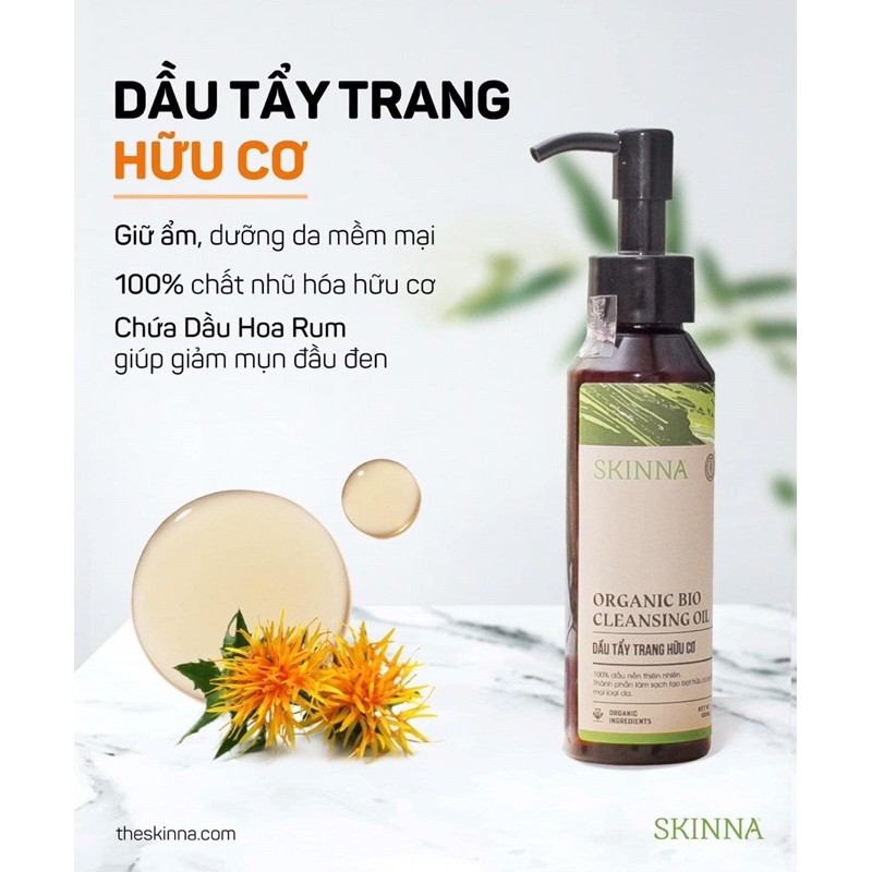 SKINNA ORGANIC- Dầu Tẩy Trang Hữu Cơ Cho Làn Da Sạch Khỏe, Mịn Màng