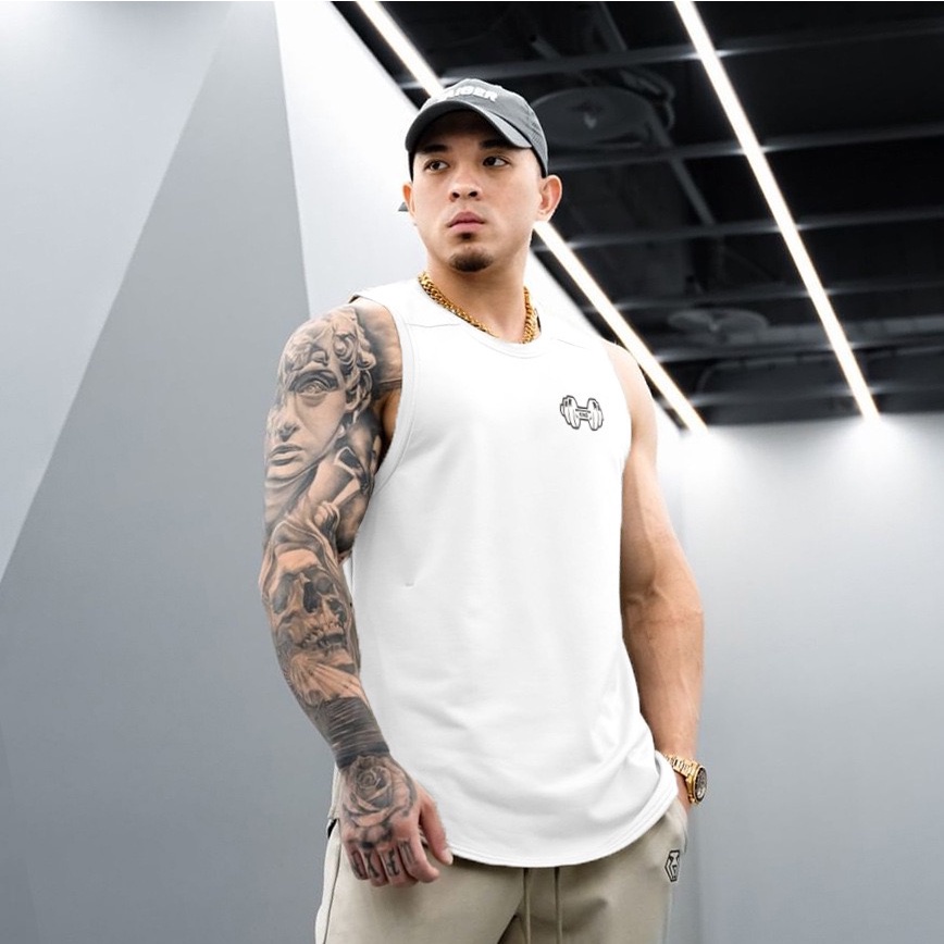 ÁO BA LỖ Nam Thể Thao - Tanktop Logo GYM - Cá Tính Sang Trọng