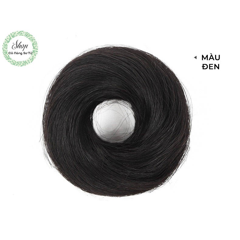 Tóc giả nữ Búi rối mini cột chun siêu nhẹ, búi tròn ngoài tóc thật - Trẻ trung năng động - Cô nàng sư tử