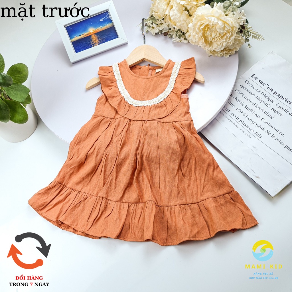 váy xinh cho bé gái 1-5 tuổi, vải linen siêu đẹp, Hàng Quảng Châu cao cấp,Mamikid