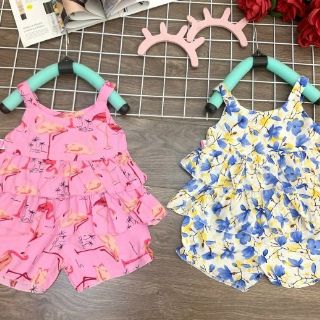 Combo 2-3 bộ - Đồ bộ cánh tiên bé gái, lanh lụa