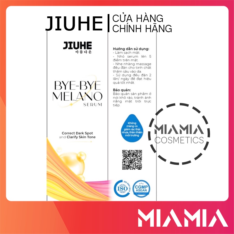 Serum Thâm Jiuhe Bye Bye Melano chính hãng Thanh Tô - Giảm thâm nách, thâm mắt, thâm mụn hiệu quả