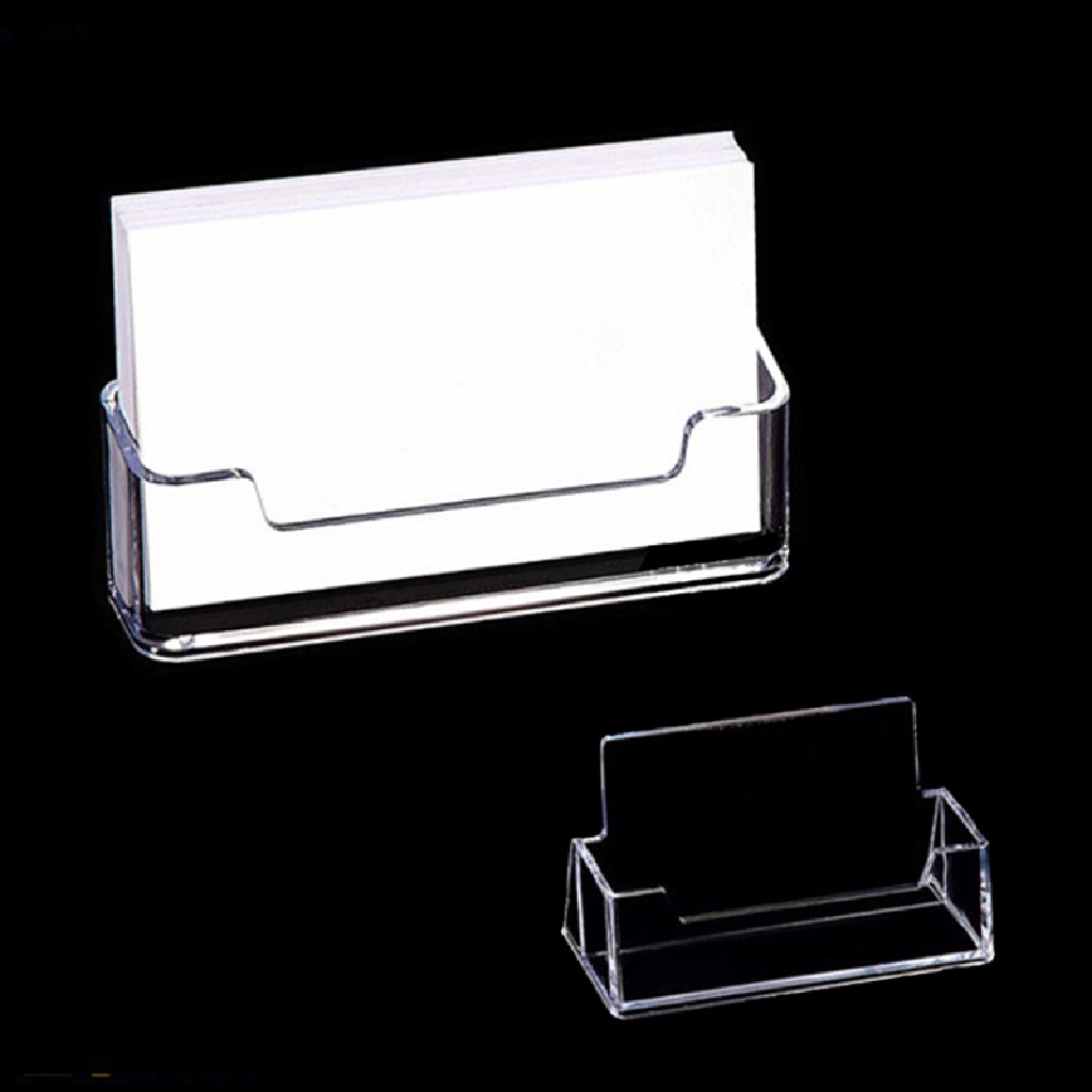 [TAT] Acrylic Transparent Desktop Business Card Holder Place Card Holder Shelf Box CVX