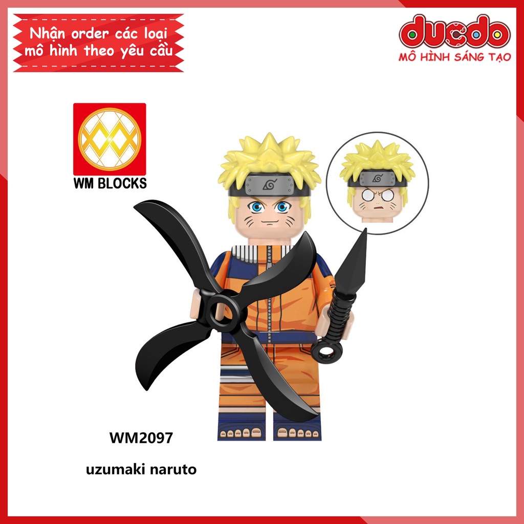 Minifigures các nhân vật Jiraiya, Haku, Zabuza trong Naruto - Đồ chơi Lắp ghép Xếp hình Mô hình Mini WM WM6107