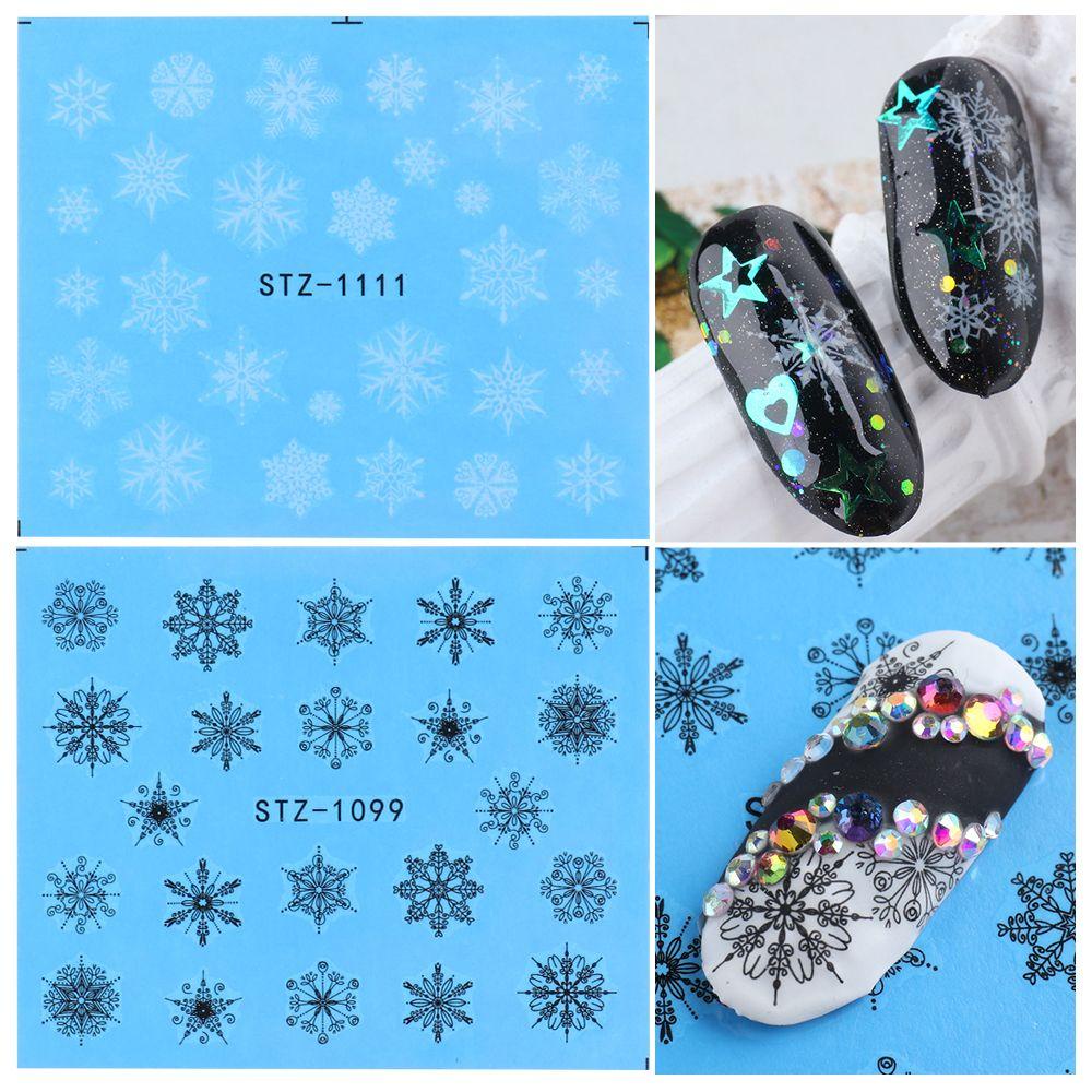 Set 16 Nhãn Dán Trang Trí Móng Nghệ Thuật Chủ Đề Giáng Sinh EUCA