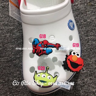 (ẢNH THẬT) - JIBBITZ-Charm-sticker-icon Nút cài trang trí dép LÒ XO (Mã: G18-G32).Hàng sẵn, ship từ 10 con