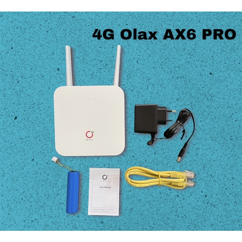 [Mã 253ELSALE hoàn 7% đơn 300K] Bộ phát wifi 4G Olax Ax6 Pro B cắm điện ( có kèm Pin sạc sử dụng 12 tiếng)