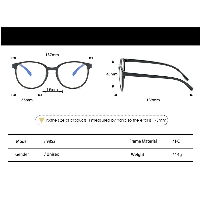 Mắt Kính Gọng Kim Loại Chống Bức Xạ Thời Trang Cho Nam Nữ