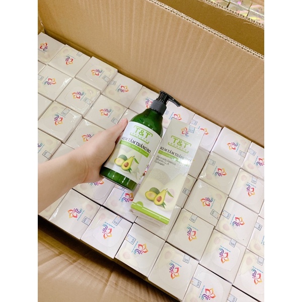 Kem ủ trắng da toàn thân Bơ T&T beauty giúp làm trắng da body cấp tốc 330ml - Whitening Body Cream