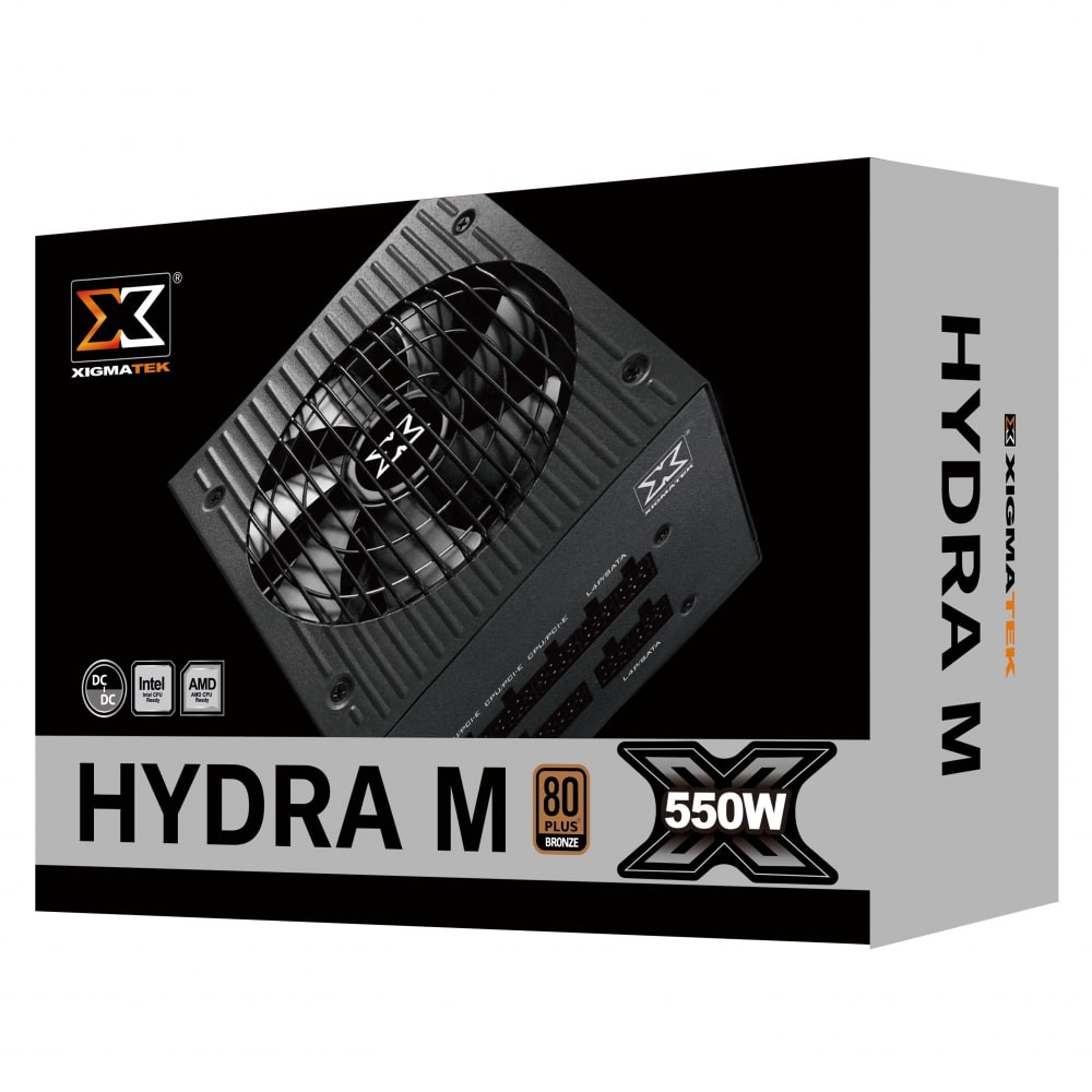 [Mã 254ELSALE giảm 7% đơn 300K] Nguồn máy tính XIGMATEK HYDRA M 550 (EN44207) - 80PLUS BRONZE