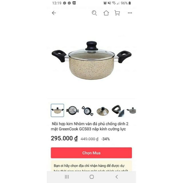 Nồi vân đá chính hãng size 20