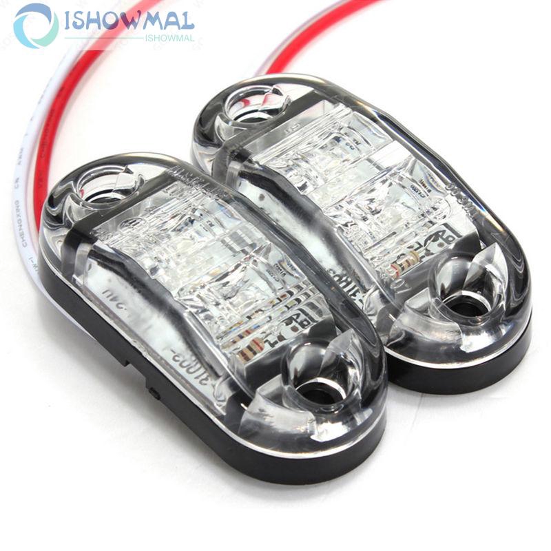 Set 2 chiếc đèn ánh sáng trắng gắn đuôi xe ô tô/xe tải bằng nhựa chống thấm nước