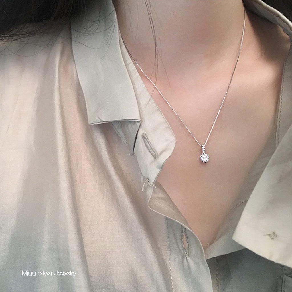 Dây chuyền bạc nữ Miuu Silver đính đá Oris Necklace