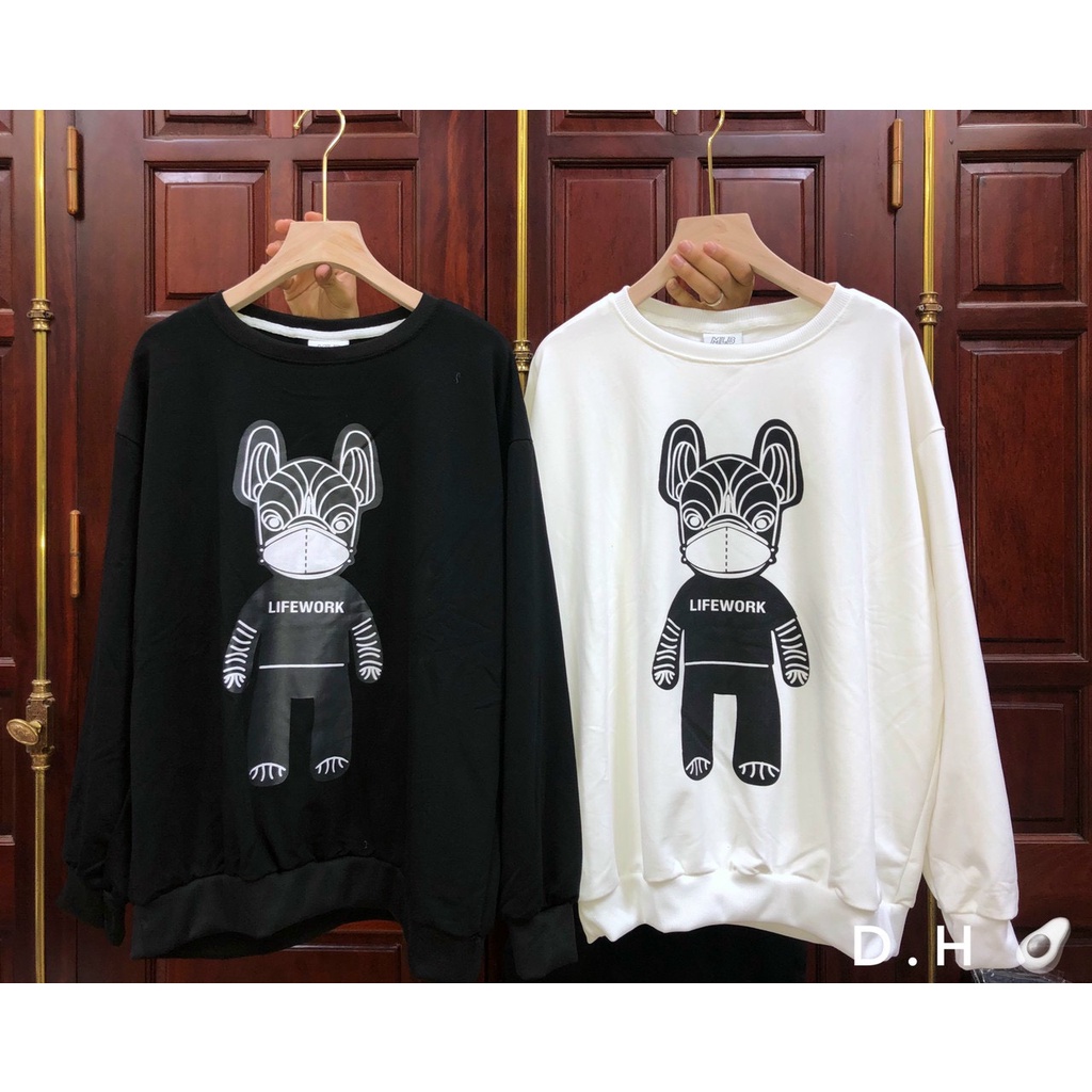 ÁO SWEATER CHÓ TAI VẰN LIKEWOLK CHẤT NỈ NGOẠI