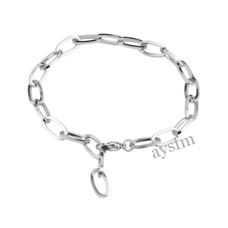 Vòng Tay Mạ Bạc Đơn Giản Phong Cách Hàn Quốc Độc Đáo Cho Nam Và Nữ